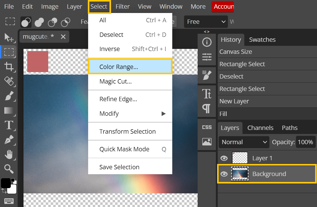 How to Use Color Range in Photopea for Free?