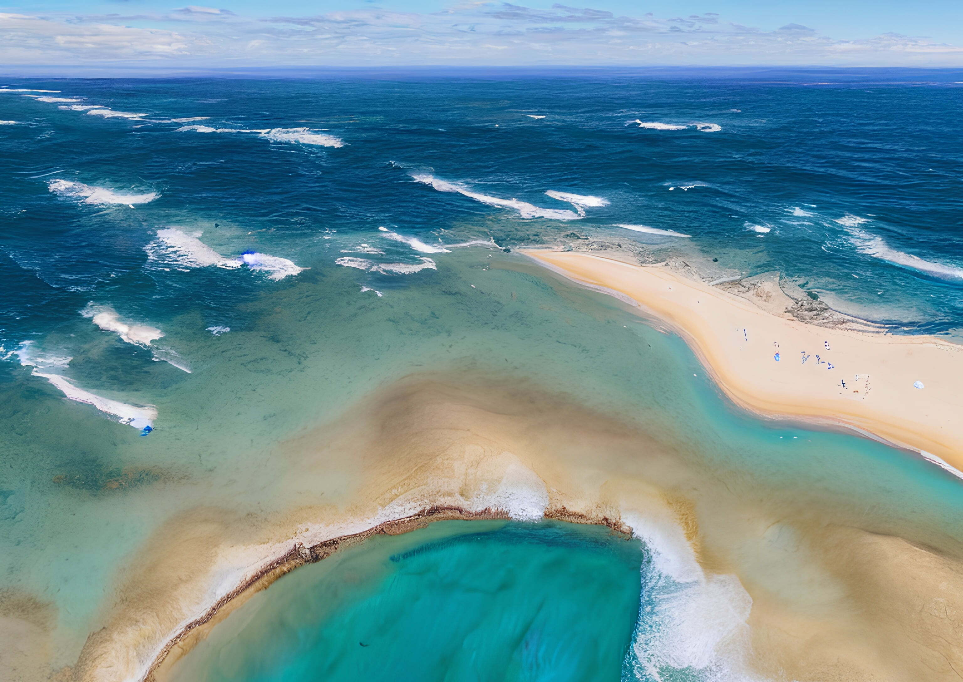 A beautiful image generated using AI with the prompt "A landscape photography of the most beautiful beach in Australia".